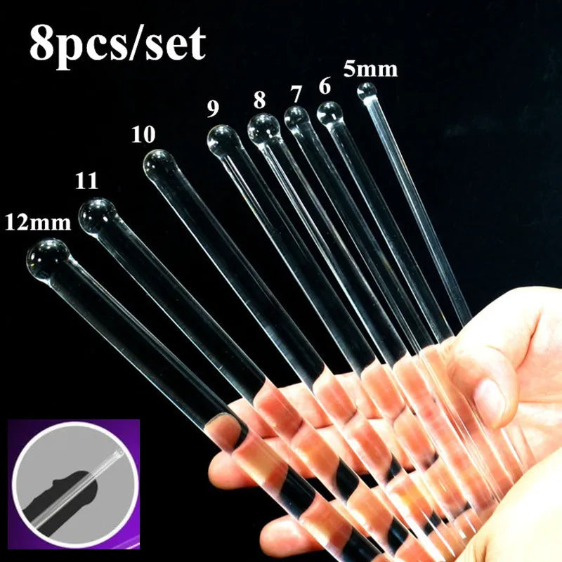 π 5-12mm Glass Urethral Dilator Set β Penis Masturbation & Sounding Experience