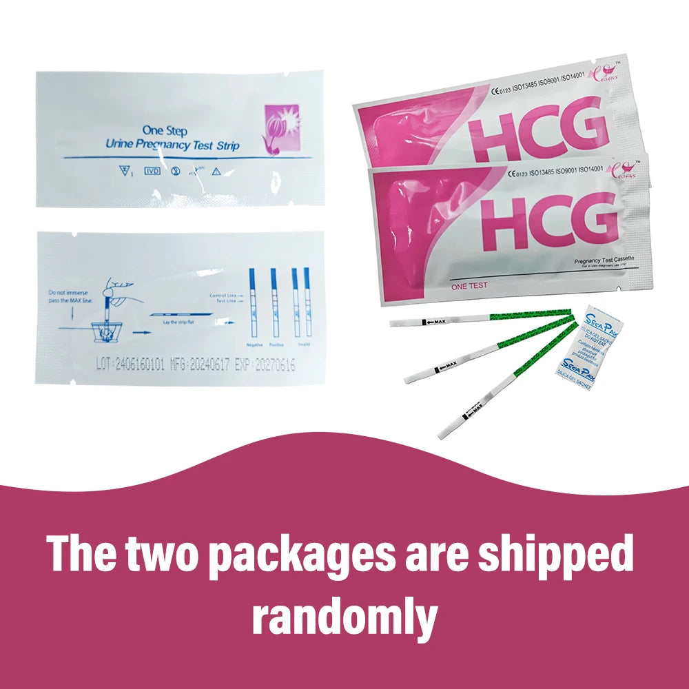 50 Pregnancy Test Strips – Early Detection HCG Test for Women, 99% Accurate