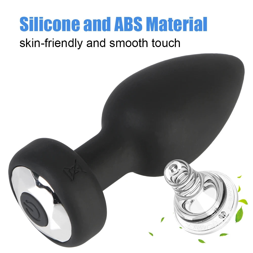 10 Speeds Anal Plug Vibrator Remote Control Men Prostate Massager