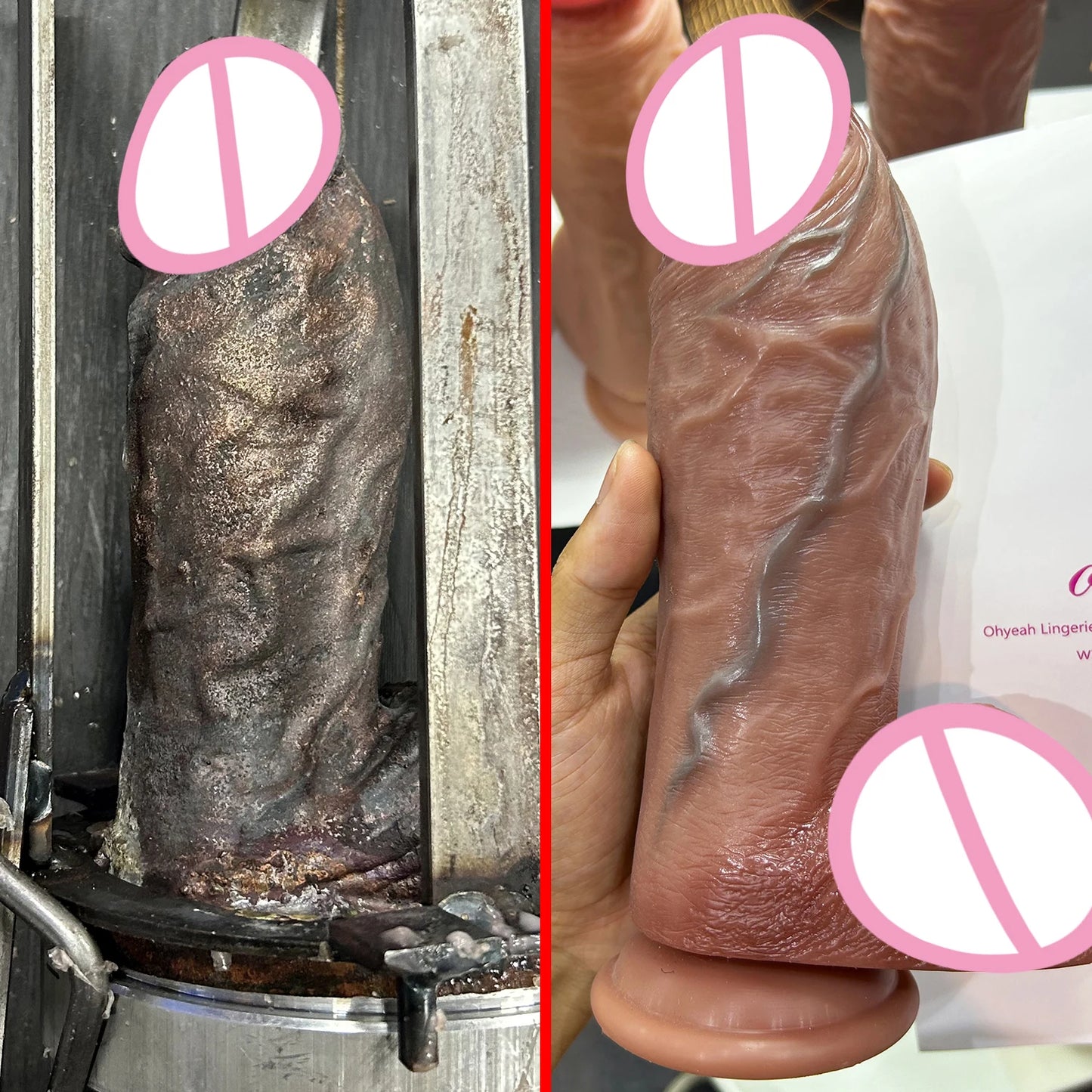 🔹Realistic Silicone Dildo – Thick with Suction Cup, Ideal for Anal & Masturbation